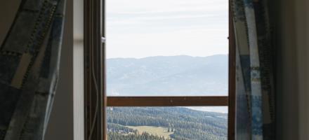 Der Blick aus der Wolfsberger Hütte