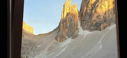 Der Blick aus der Zsigmondyhütte