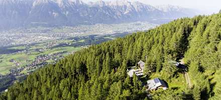 Lanser Alm aus der Vogelperspektive