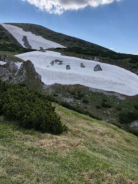 Schneefeld auf dem Hochplateu