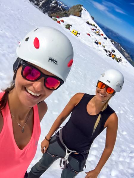 Zelt- und Anseilplatz oberhalb des Refuge de Tete Rousse