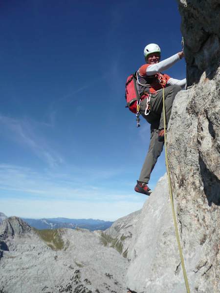 Roman Dirnböck unterwegs am Südwest-Grat des Großen Hundstod (2.593 m)