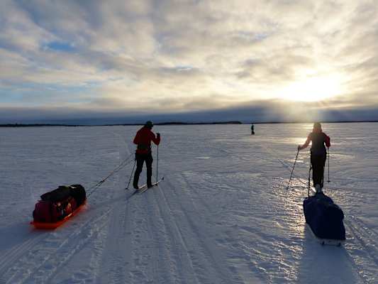 Skiwandern Inarisee Lappland