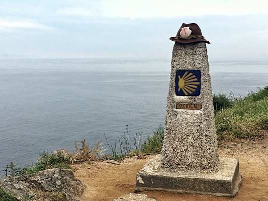 Aus, fertig, vorbei. Der berühmte Kilometer Null in Finisterre am Ende der Welt