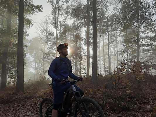 Herrliche Spätnachmittag-Stimmung im letzten Drittel des Esterházy Trails. Hier steigt der Nebel auch schon wieder auf