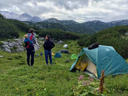 Campen zelten Gjaid Alm