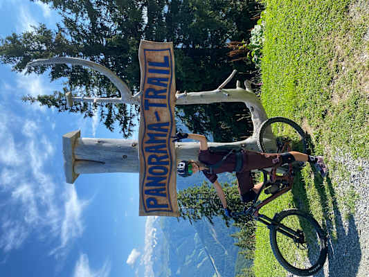 Am Start des Panorama-Trails in Saalbach