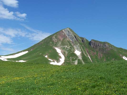 Die Rothornspitze (2.393 m) in den Allgäuer Alpen in Tirol