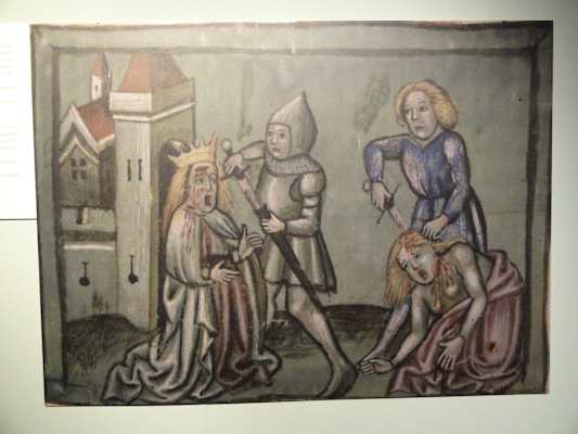 Mittelalterliches Fresko auf Schloss Runkelstein