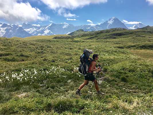 Wandern VW-Bus Kinder
