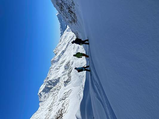 Einzigartiges Panorama bei der Abfahrt vom Daunjoch