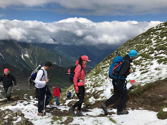 Am Weg zum Gipfel der Ahornspitze