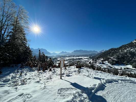Toller Ausblick direkt auf das Wettersteingebirge