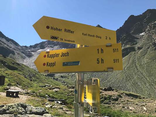 Der Karl-Handl-Steig führt auf den Hohen Riffler