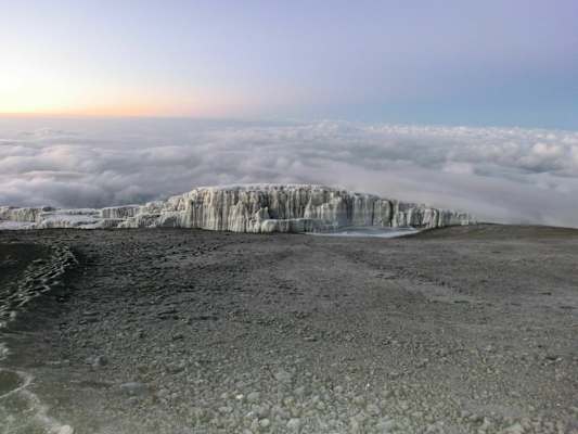 Ein Teil der Southern Icefields, einem der Gletscher am Kibo