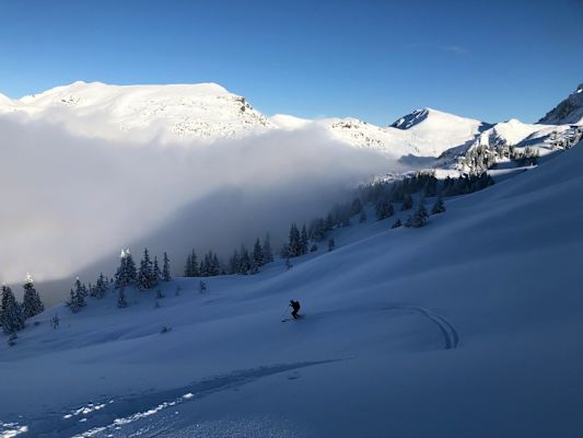 Abfahrt vom Kuhkaser
