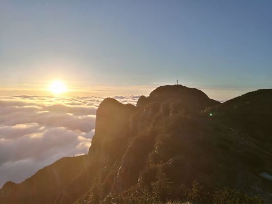 Sonnenaufgang auf der Gmundner Hütte