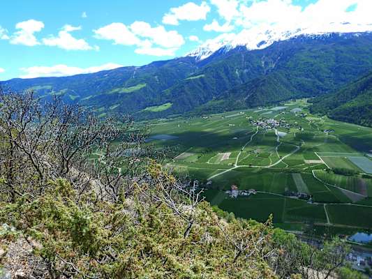 Im Vingschgau ist es unten grün und oben noch ziemlich weiß.