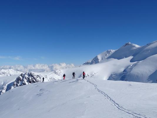 Schneeschuhe auf der Brancahütte