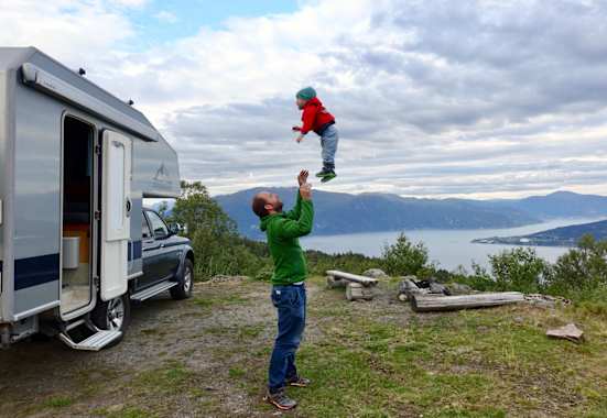 Campen mit Kindern in Norwegen