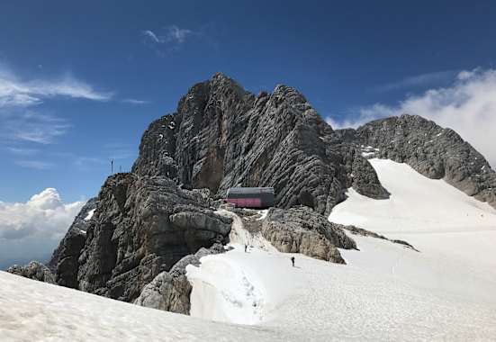 Baustelle Seethalerhütte auf 2.740 m, Anfang Juli 2018 