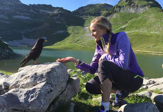 Patricia Kaiser am Berg