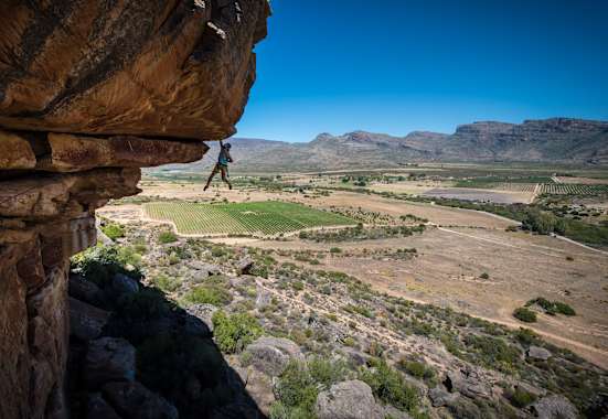 Tradklettern in den Rocklands, Südafrika