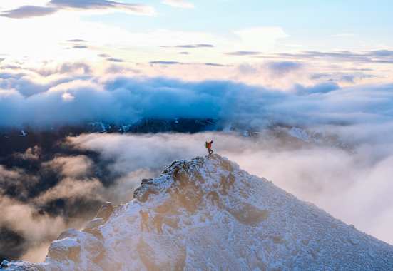 Gerlinde Kaltenbrunner am Hintergrat