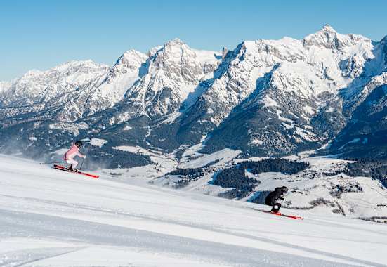Skifahren im Skigebiet Hochkönig