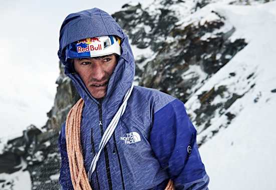 David Lama am Stubaier Gletscher, Januar 2018