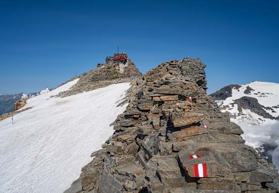 Grat am Hohen Sonnblick mit Zittelhaus
