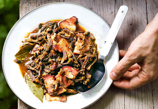 Dörrbohnen-Eintopf Wanderproviant