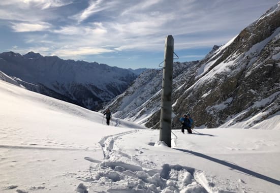 Die Staublawine zerstörte drei Stützen der Materialseilbahn der Erzherzog-Johann-Hütte
