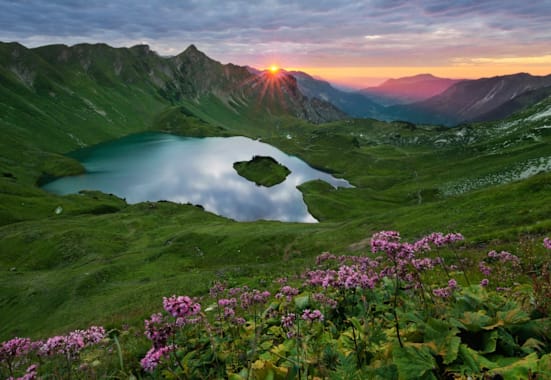 Der Schrecksee bei Bad Hindelang in den Allgäuer Alpen in Bayern