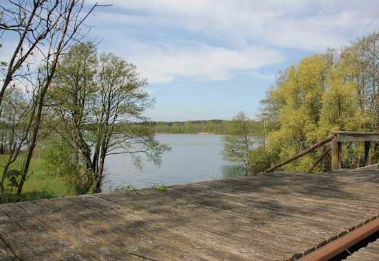Blick von der Draisinestrecke auf den Großen Lychensee