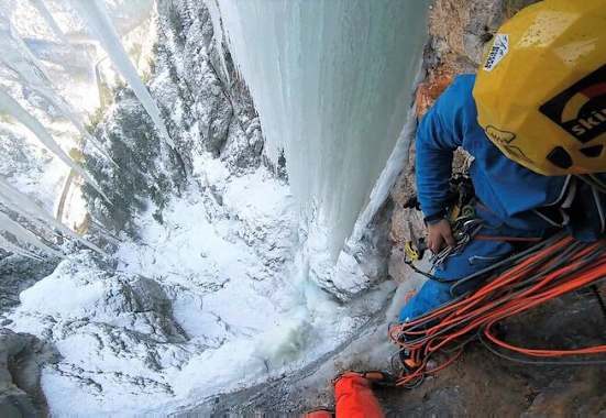 Christian Holzer in der Steinernen Jungfrau