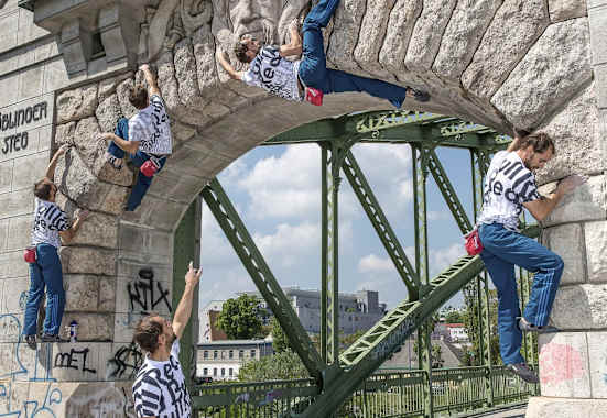 Urban Bouldering Wien: Der Nasenbogen, Döblinger Steg