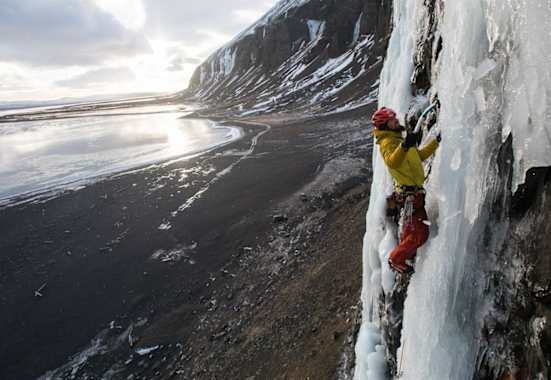 Eisklettern in Island