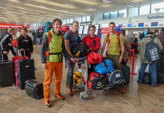 Flughafen Eiskletterer