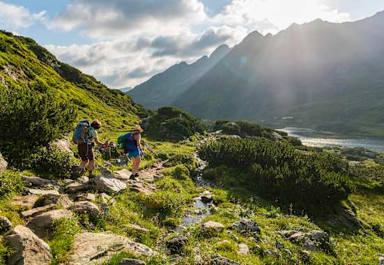 Weg zu den Giglachseen am Schladminger Tauern Höhenweg
