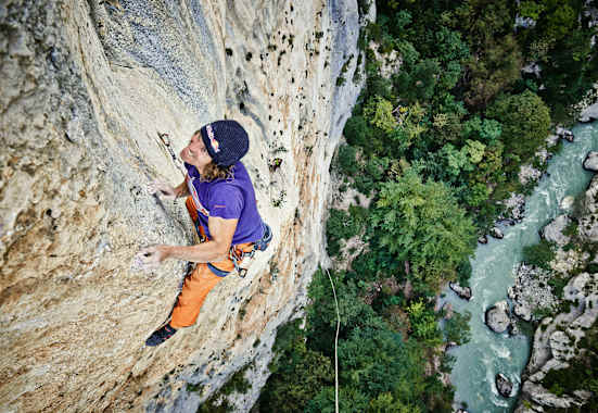 Stefan Glowacz klettert in der Verdonschlucht