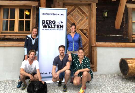 Die Bergwelten Online-Redaktion auf der Alm