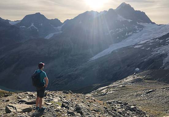 Epische Ausblicke auf den Roseg-Gletscher im Engadin