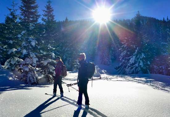 Maggy und Anja Skitouren für Anfänger