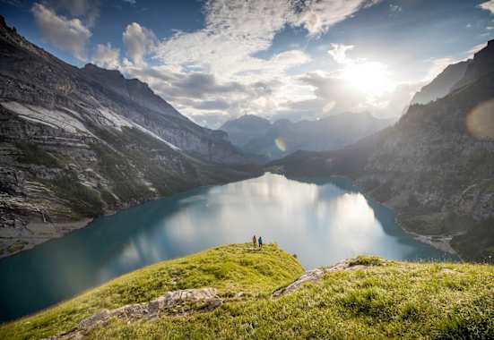 Der Öschinensee in den Berner Alpen war ein beliebtes Tourenziel im Vormonat Mai