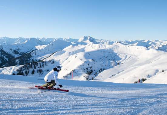Skifahren im Gebiet KitzSki