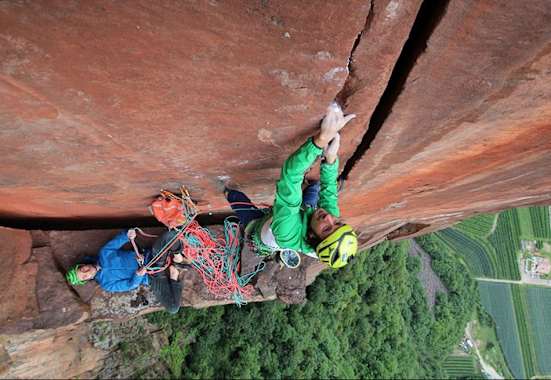 Klettern Cojote Südtirol Vulkanit