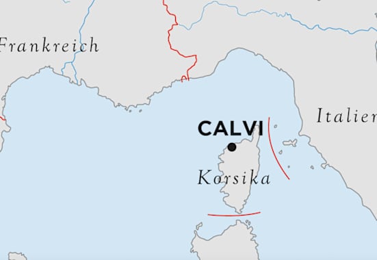 Korsika im Mittelmeer