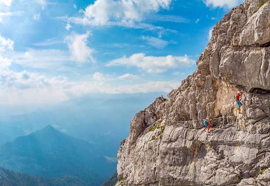 Über den Bert Rinesch-Klettersteig auf den Gipfel des Grossen Priel