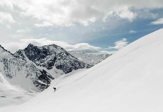 Abfahrt nach der Skitour im Lesachtal